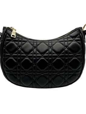 MMS Black Leather Crossbody Bag